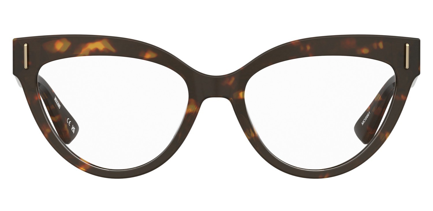 Eyeglasses Moschino Mos661 110877 PHW color havana green shape cat eye 