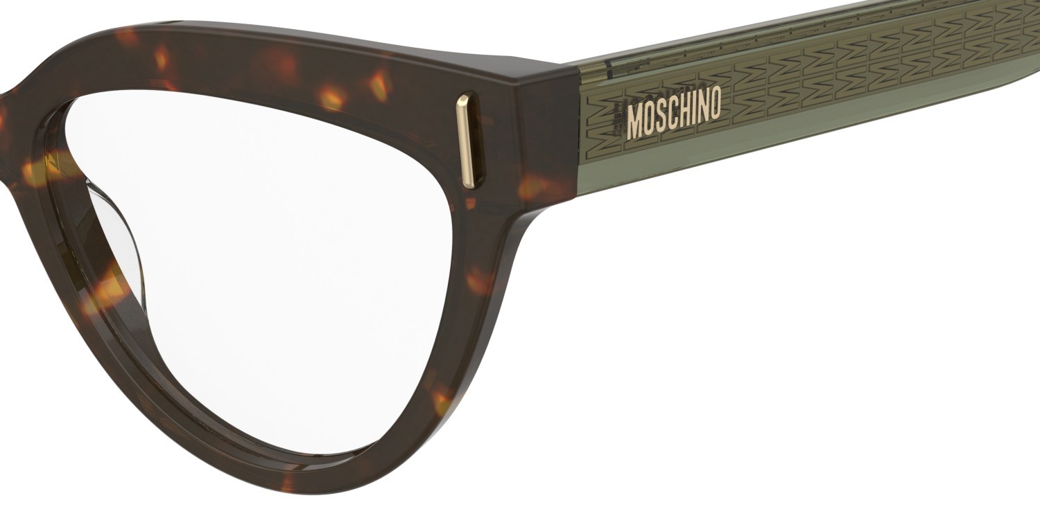 Eyeglasses Moschino Mos661 110877 PHW color havana green shape cat eye 
