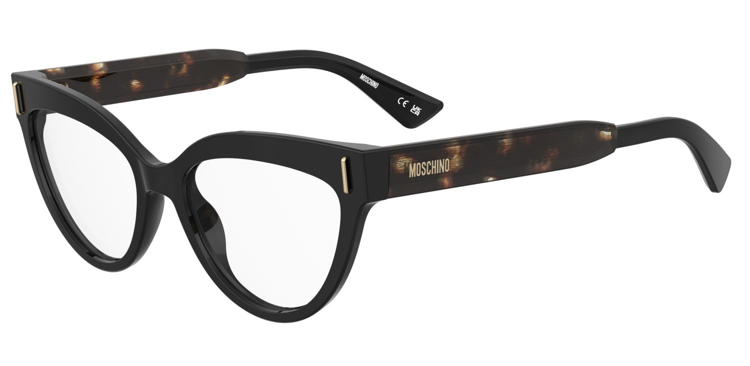 Occhiali da vista Moschino Mos661 110877 WR7 colore black havana forma cat eye 