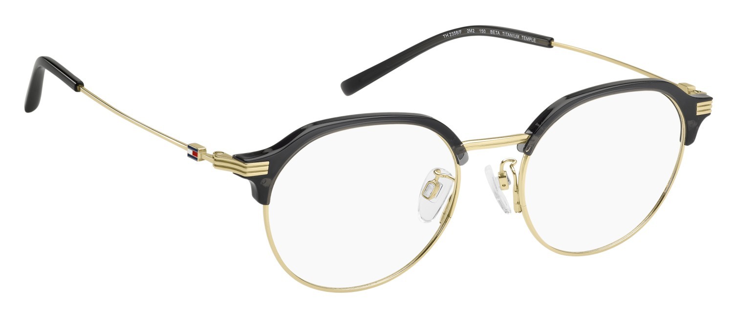 Eyeglasses Tommy Hilfiger Th 2358/F 110917 2M2 color black gold shape round 