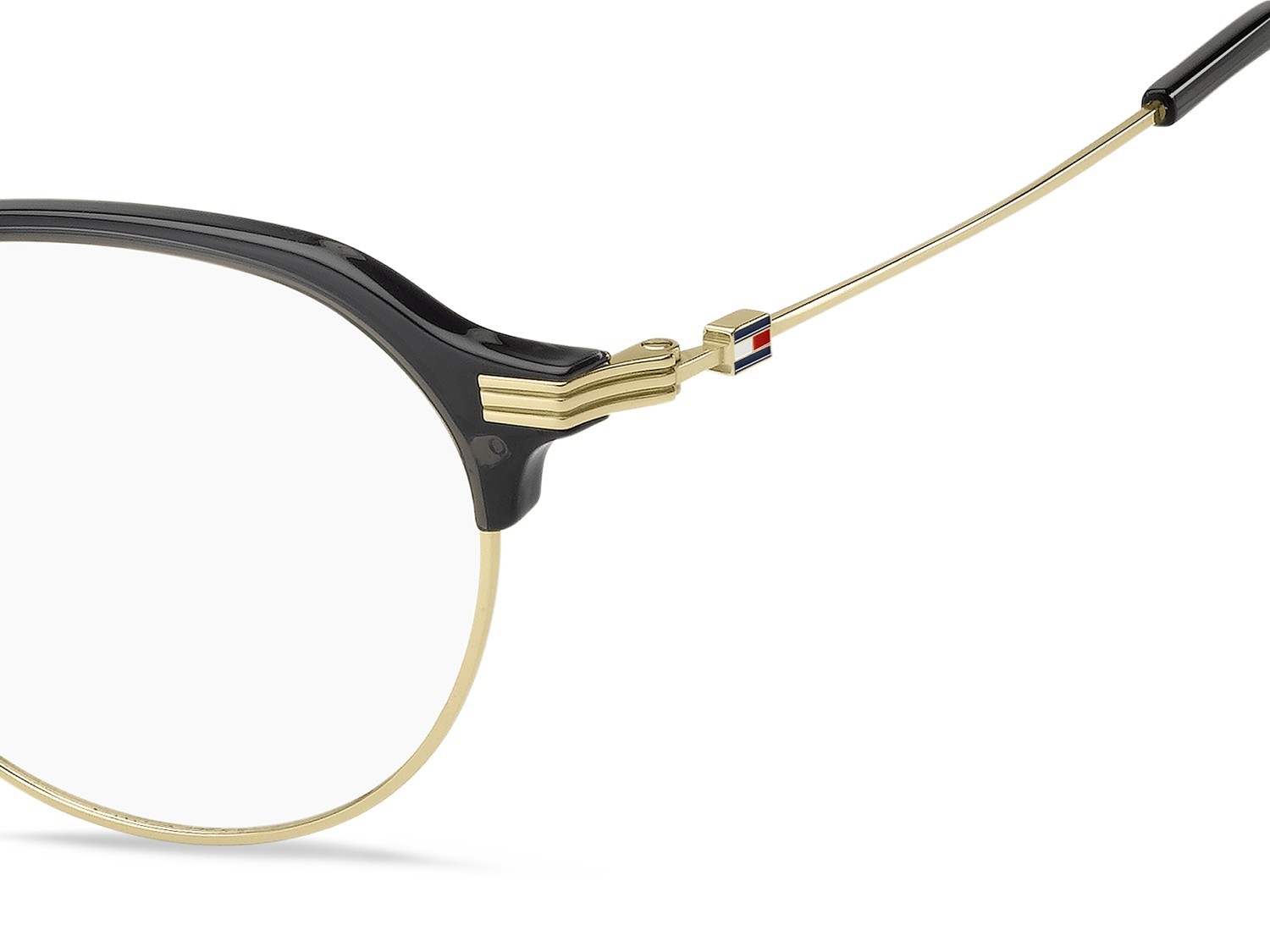Eyeglasses Tommy Hilfiger Th 2358/F 110917 2M2 color black gold shape round 