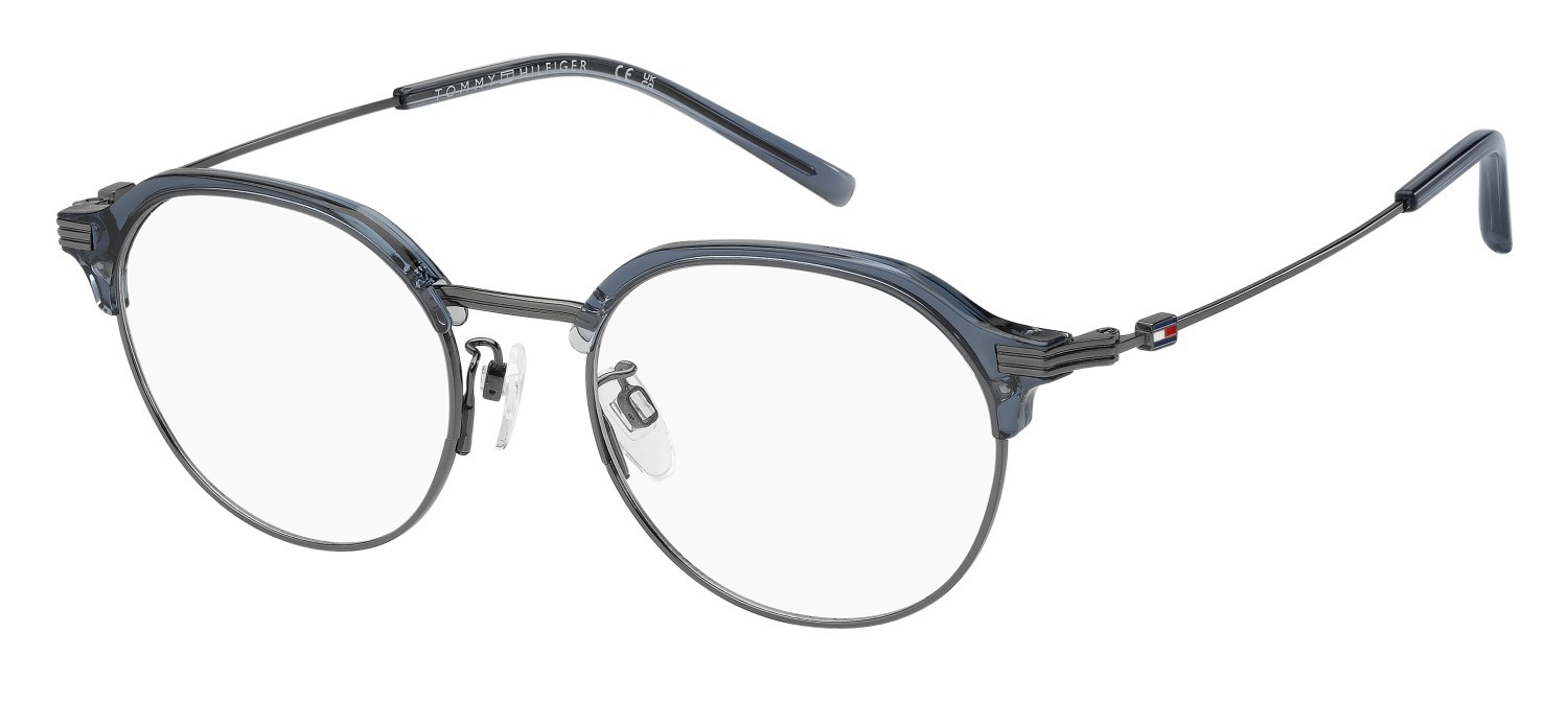 Occhiali da vista Tommy Hilfiger Th 2358/F 110917 DTY colore blue ruthenium forma rotondo 