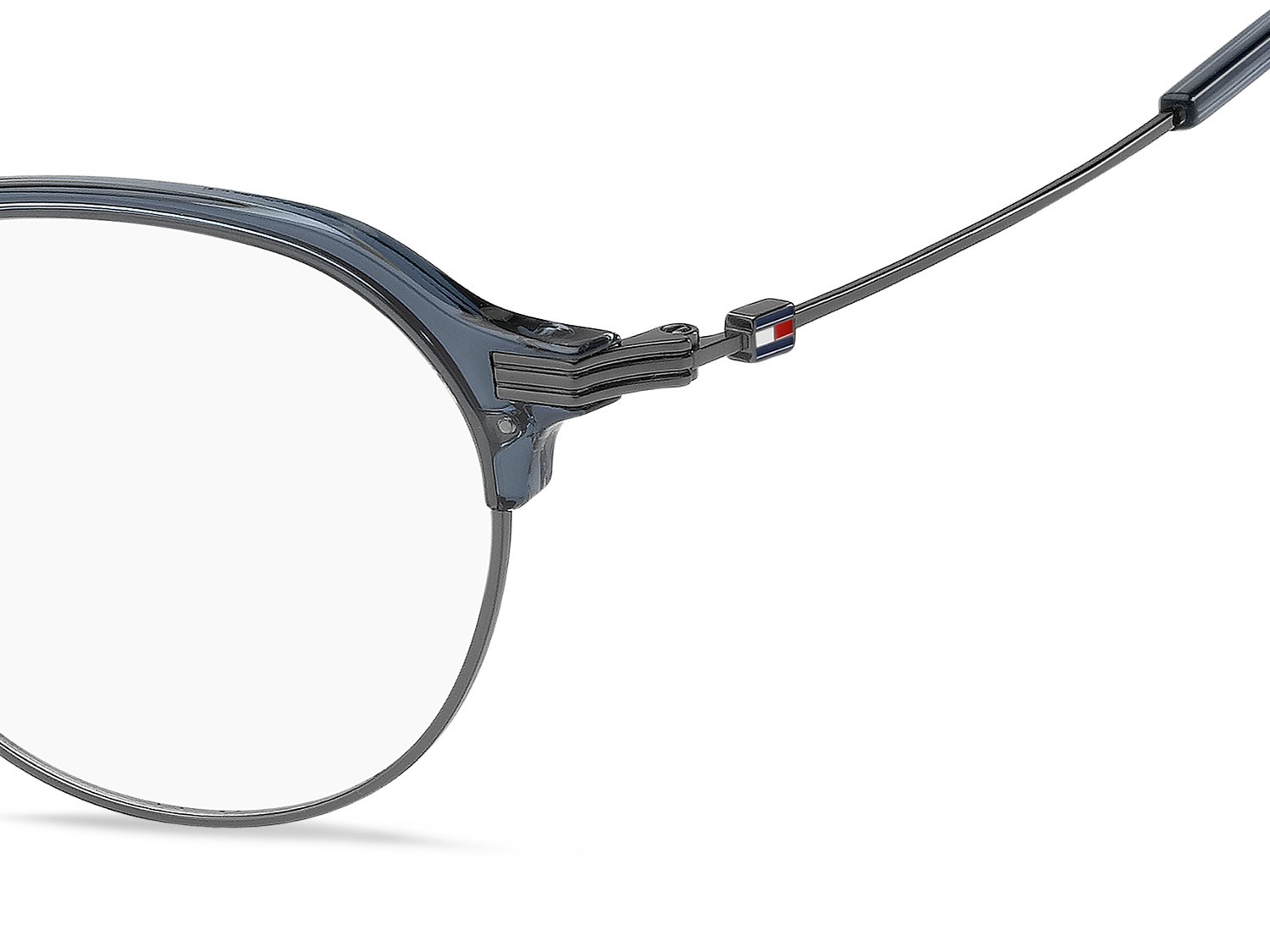 Occhiali da vista Tommy Hilfiger Th 2358/F 110917 DTY colore blue ruthenium forma rotondo 