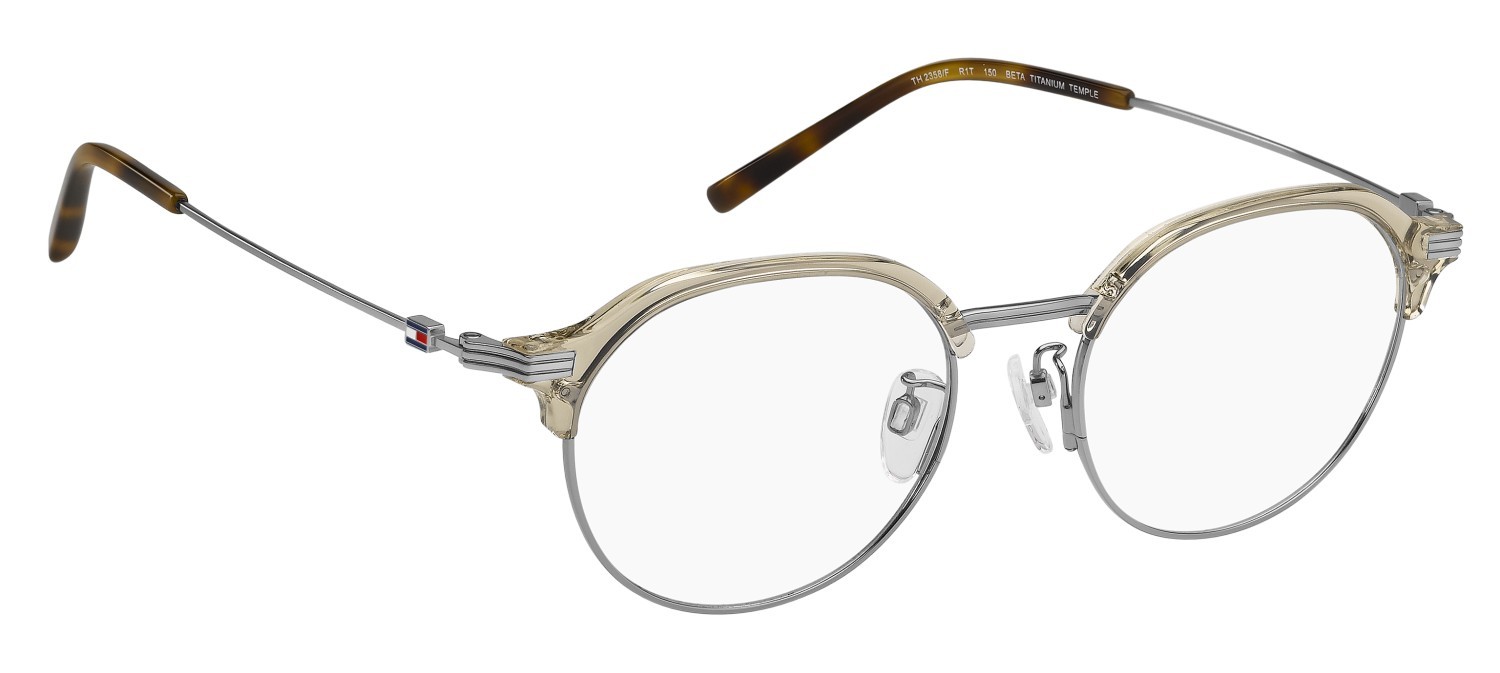 Eyeglasses Tommy Hilfiger Th 2358/F 110917 R1T color beige ruthenium shape round 