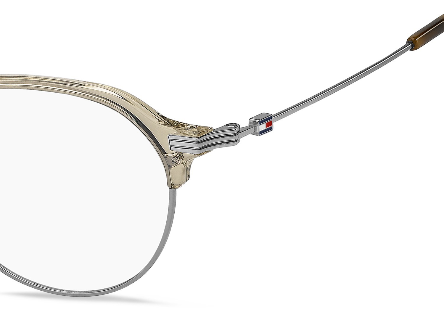 Eyeglasses Tommy Hilfiger Th 2358/F 110917 R1T color beige ruthenium shape round 