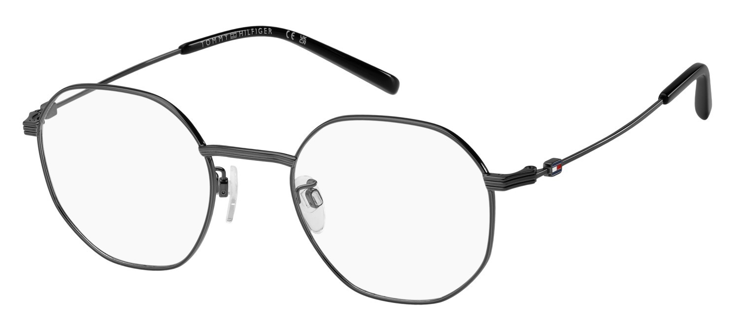 Eyeglasses Tommy Hilfiger Th 2359/F 110918 V81 color dark ruthenium black shape round 