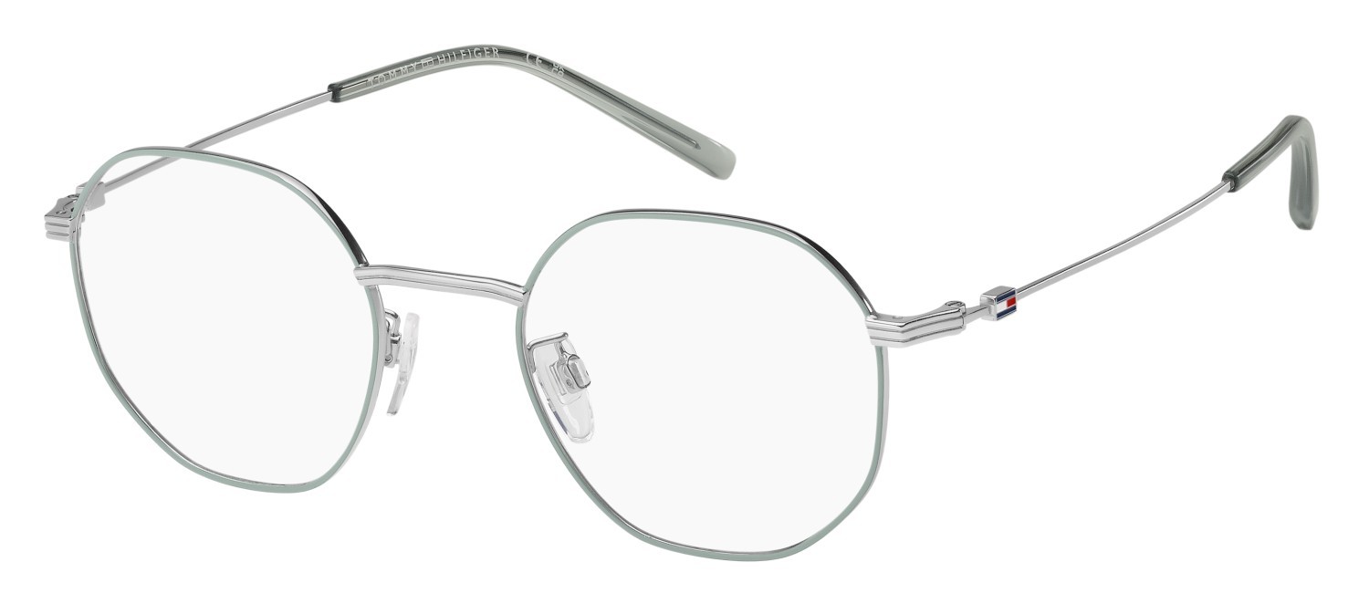 Eyeglasses Tommy Hilfiger Th 2359/F 110918 VGV color silver green shape round 