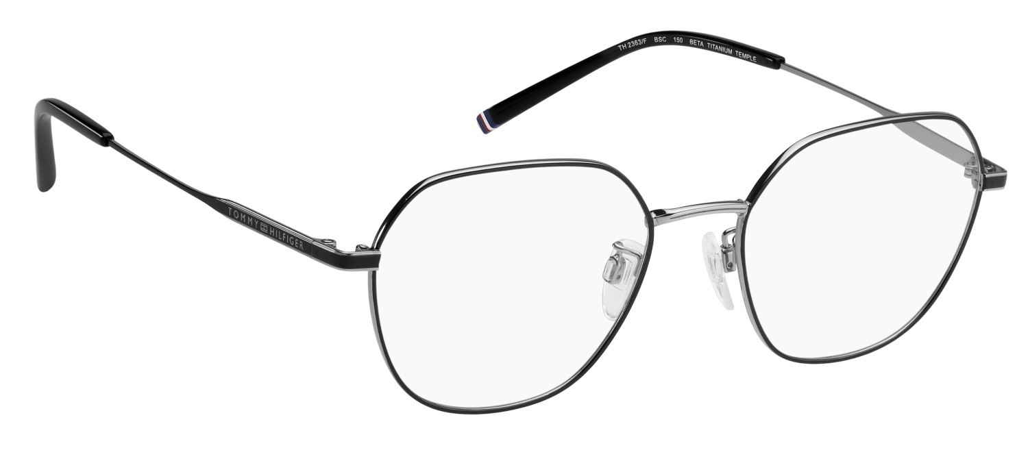 Occhiali da vista Tommy Hilfiger Th 2363/F 110921 BSC colore black silver forma quadrato 