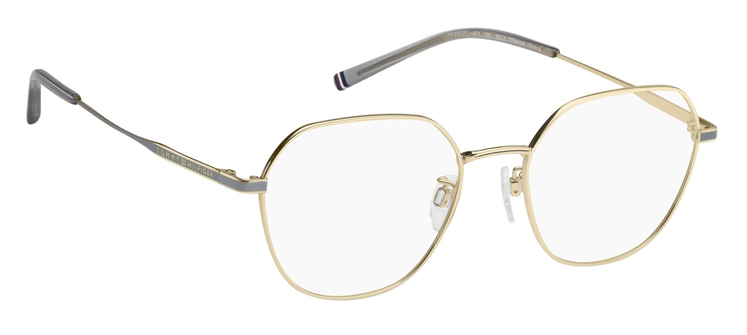 Occhiali da vista Tommy Hilfiger Th 2363/F 110921 J5G colore gold forma quadrato 