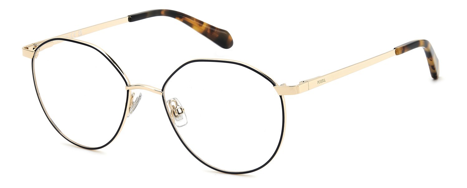 Eyeglasses Fossil Fos 7210/G 110925 DM2 color light gold brown havana shape round 