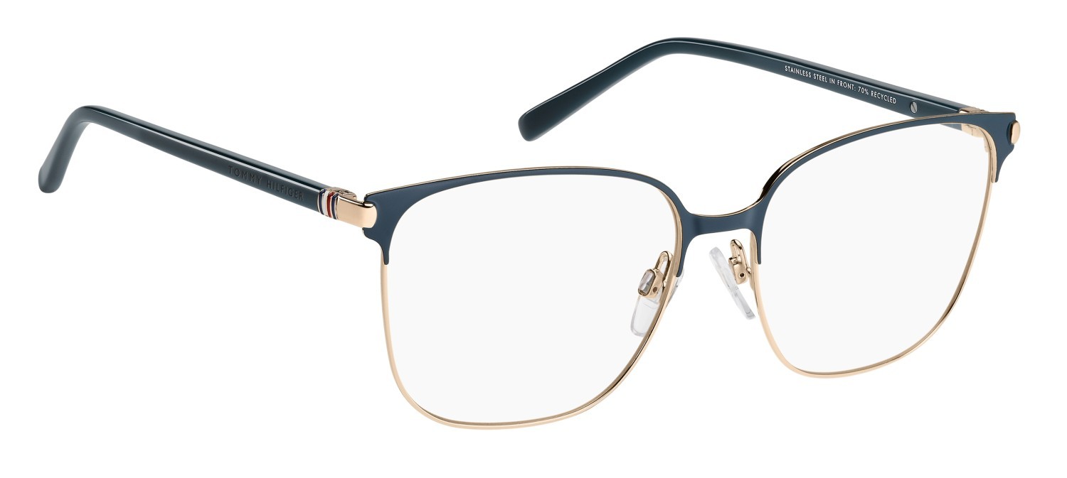 Occhiali da vista Tommy Hilfiger Th 2351 111033 5F6 colore teal gold forma quadrato 