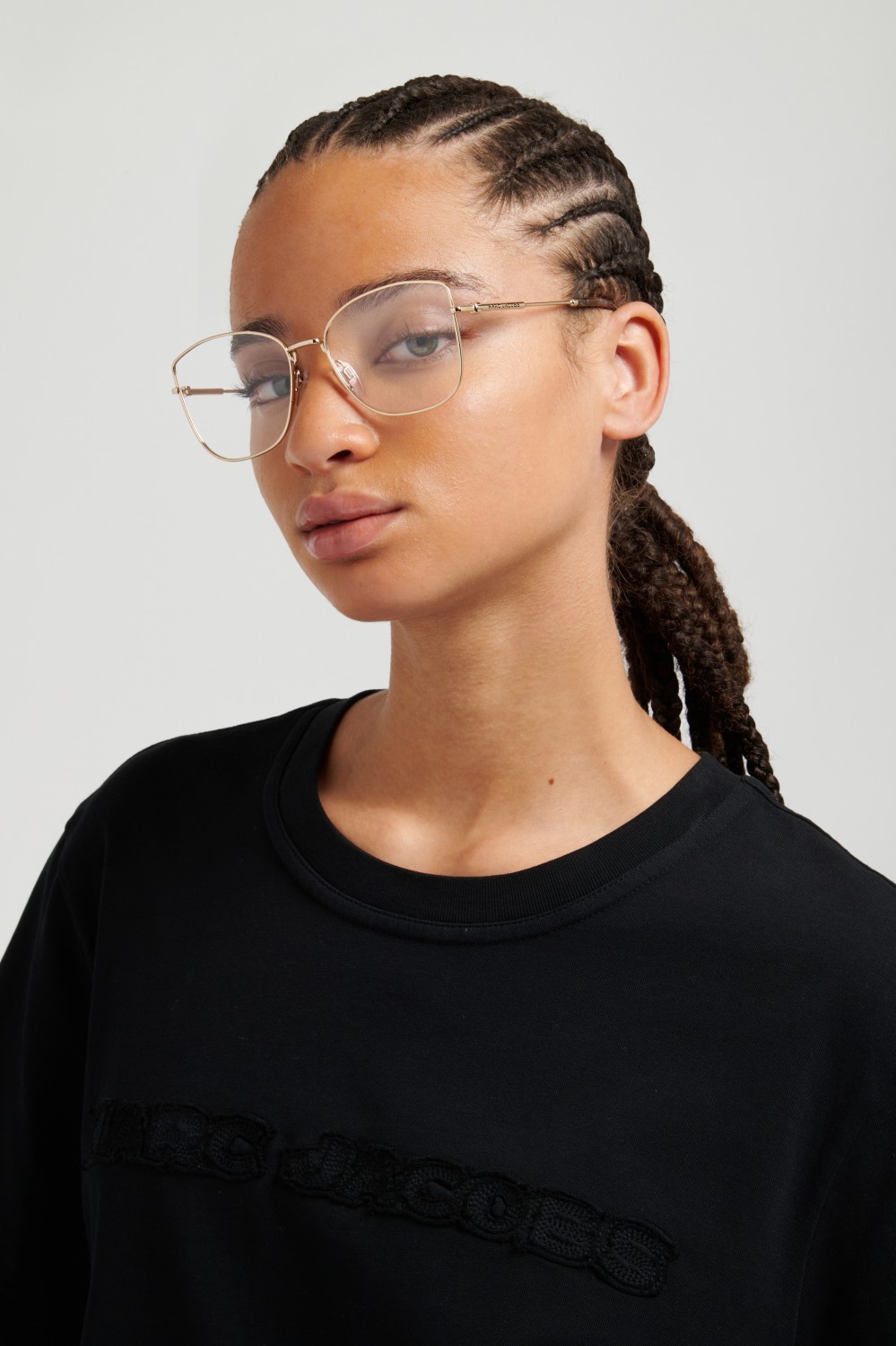 Occhiali da vista Marc Jacobs 919 111108 J5G colore gold forma cat eye 