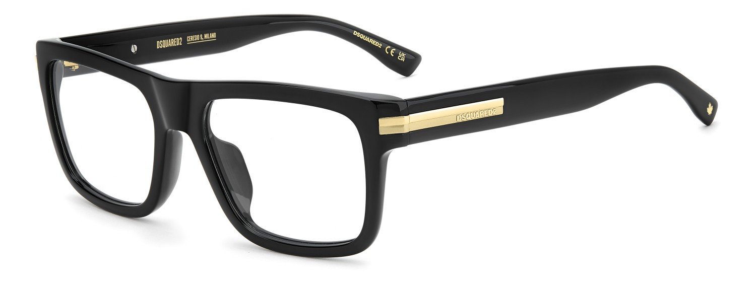 Occhiali da vista Dsquared2 D2 0200/G 111112 807 colore black forma rettangolare 