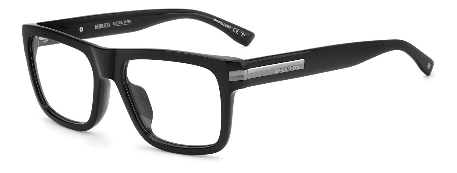 Occhiali da vista Dsquared2 D2 0200/G 111112 ANS colore black dark ruthenium forma rettangolare 