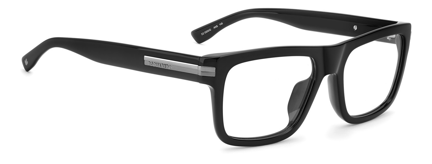 Occhiali da vista Dsquared2 D2 0200/G 111112 ANS colore black dark ruthenium forma rettangolare 