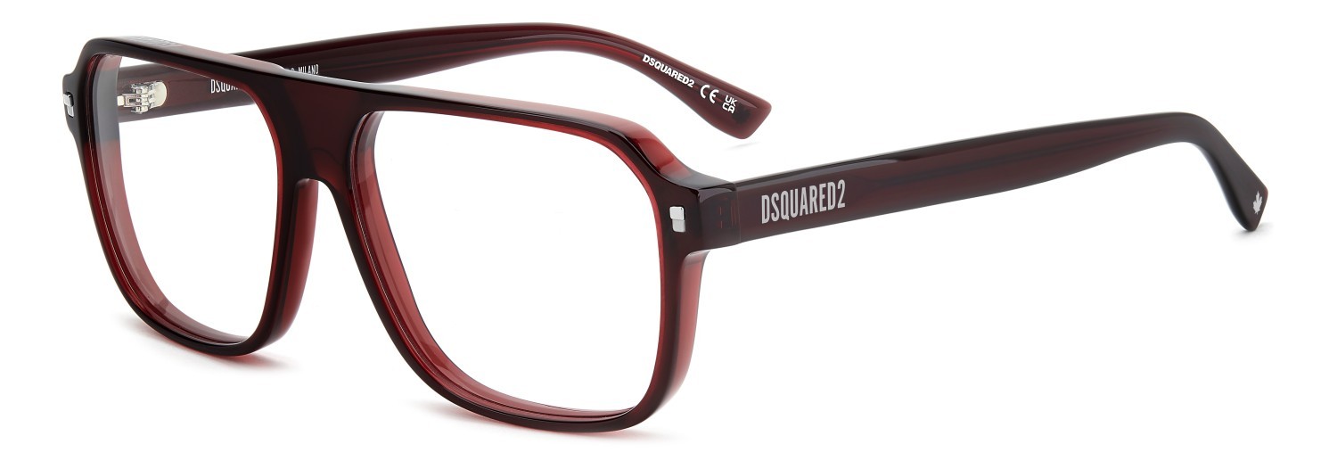 Brillen Dsquared2 D2 0203 111114 C9A farbe red form rechteckig 