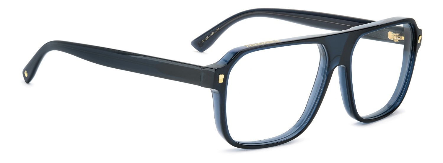 Occhiali da vista Dsquared2 D2 0203 111114 PJP colore blue forma rettangolare 