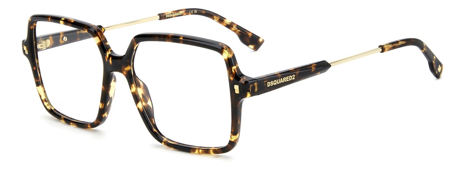 Occhiali da vista Dsquared2 D2 0210 111116 086 colore havana forma quadrato 