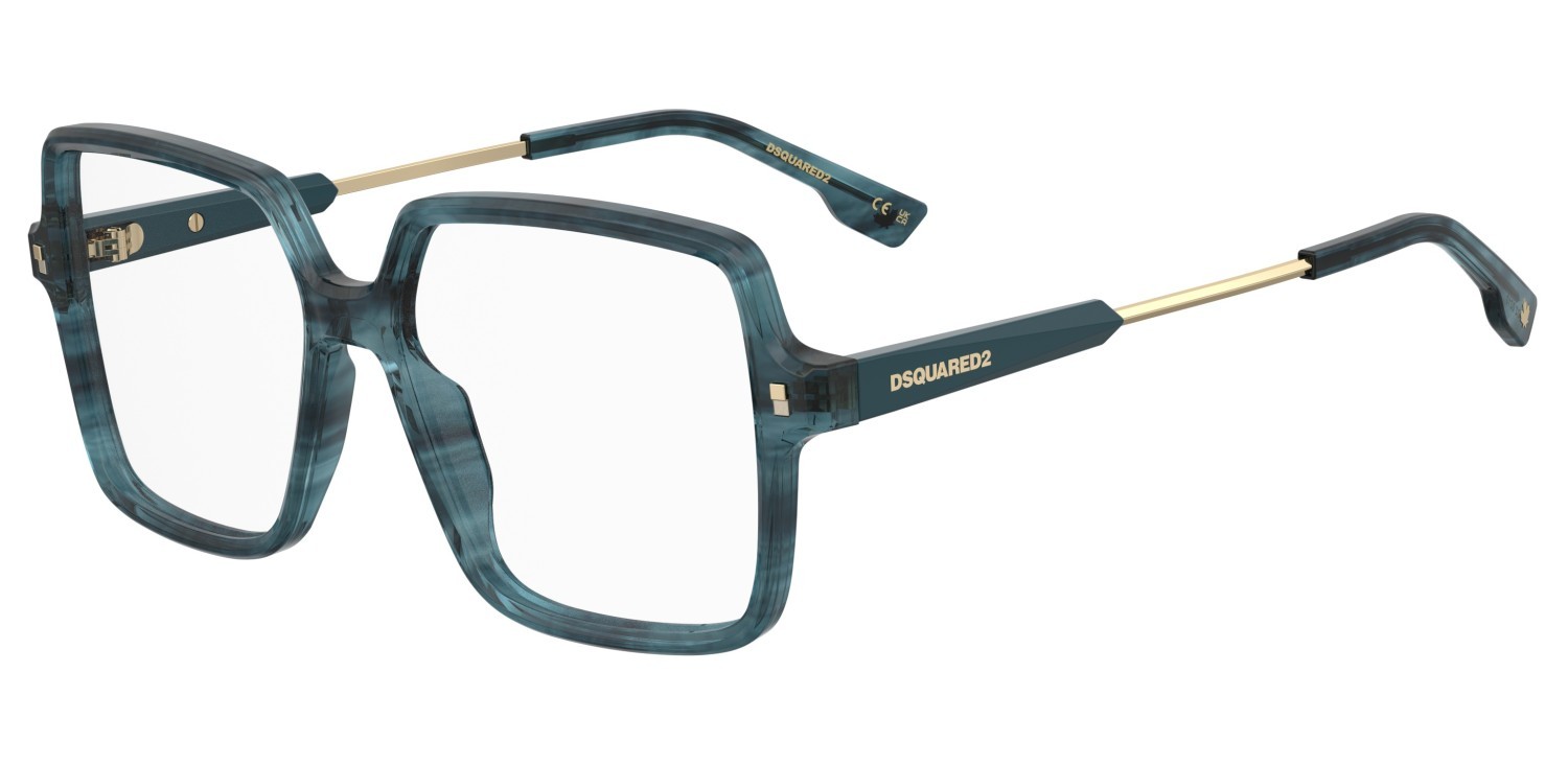 Brillen Dsquared2 D2 0210 111116 38I farbe blue horn form quadratisch 