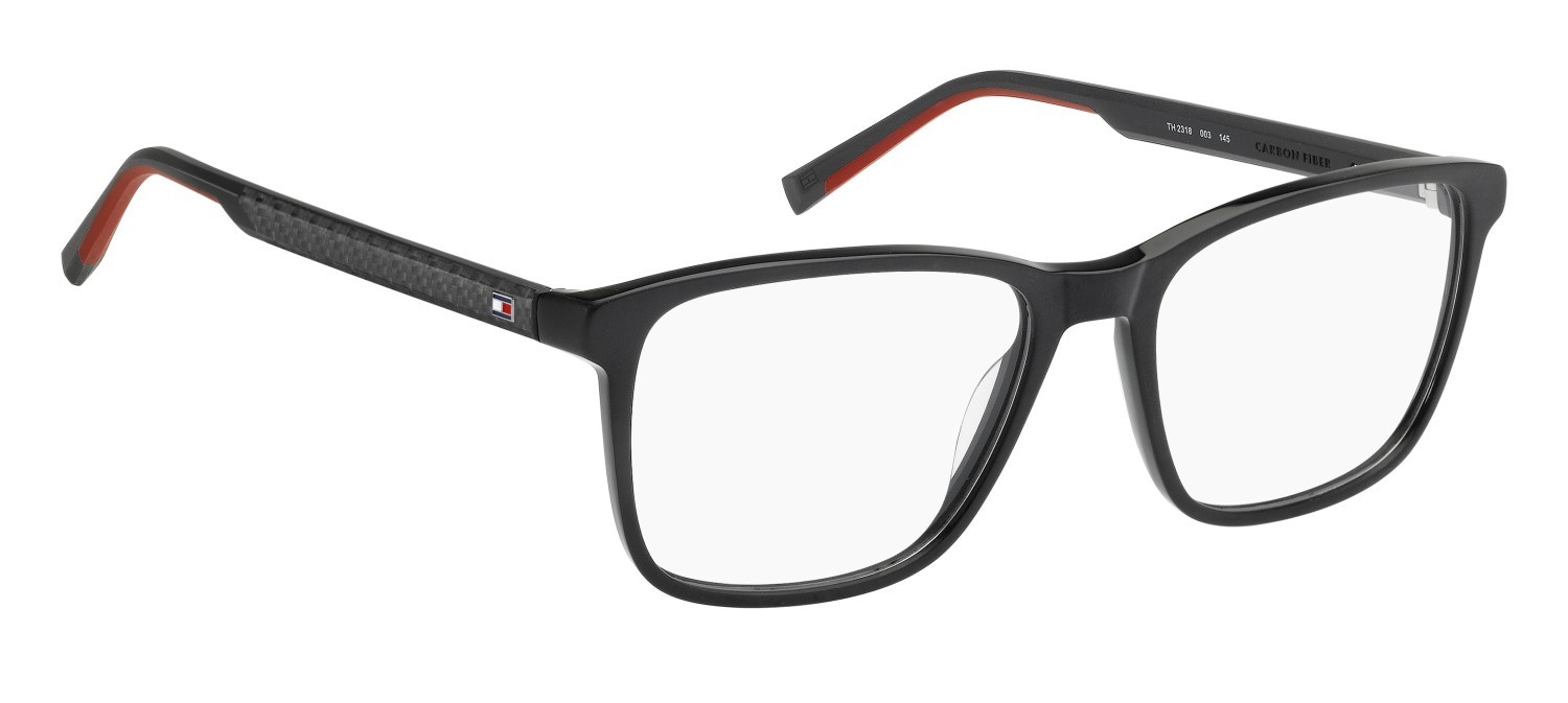 Eyeglasses Tommy Hilfiger Th 2318 111122 003 color matte black shape square 