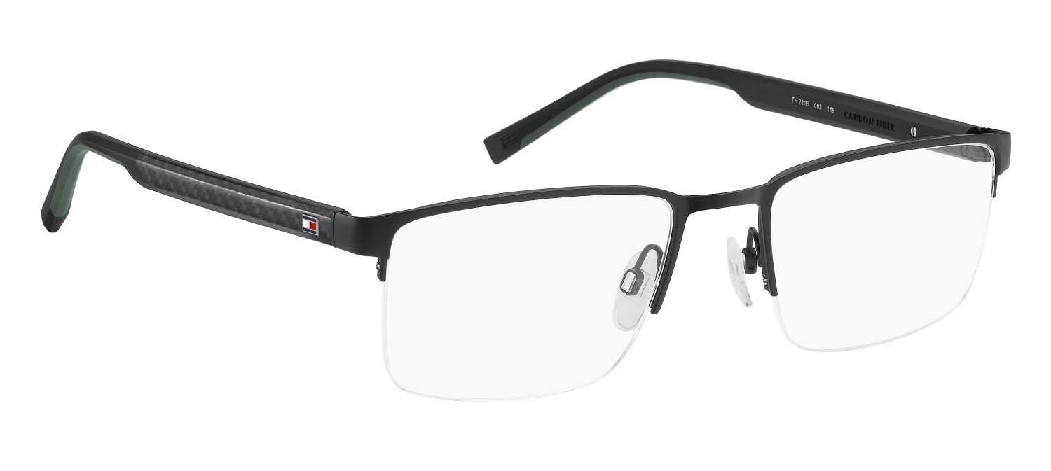 Eyeglasses Tommy Hilfiger Th 2316 111123 003 color matte black shape rectangle 