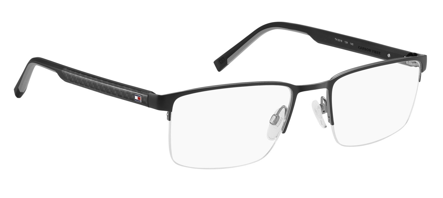 Occhiali da vista Tommy Hilfiger Th 2316 111123 124 colore matte black silver forma rettangolare 
