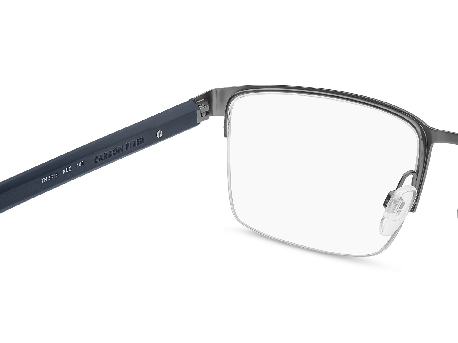 Eyeglasses Tommy Hilfiger Th 2316 111123 KU0 color matte blue ruthenium shape rectangle 