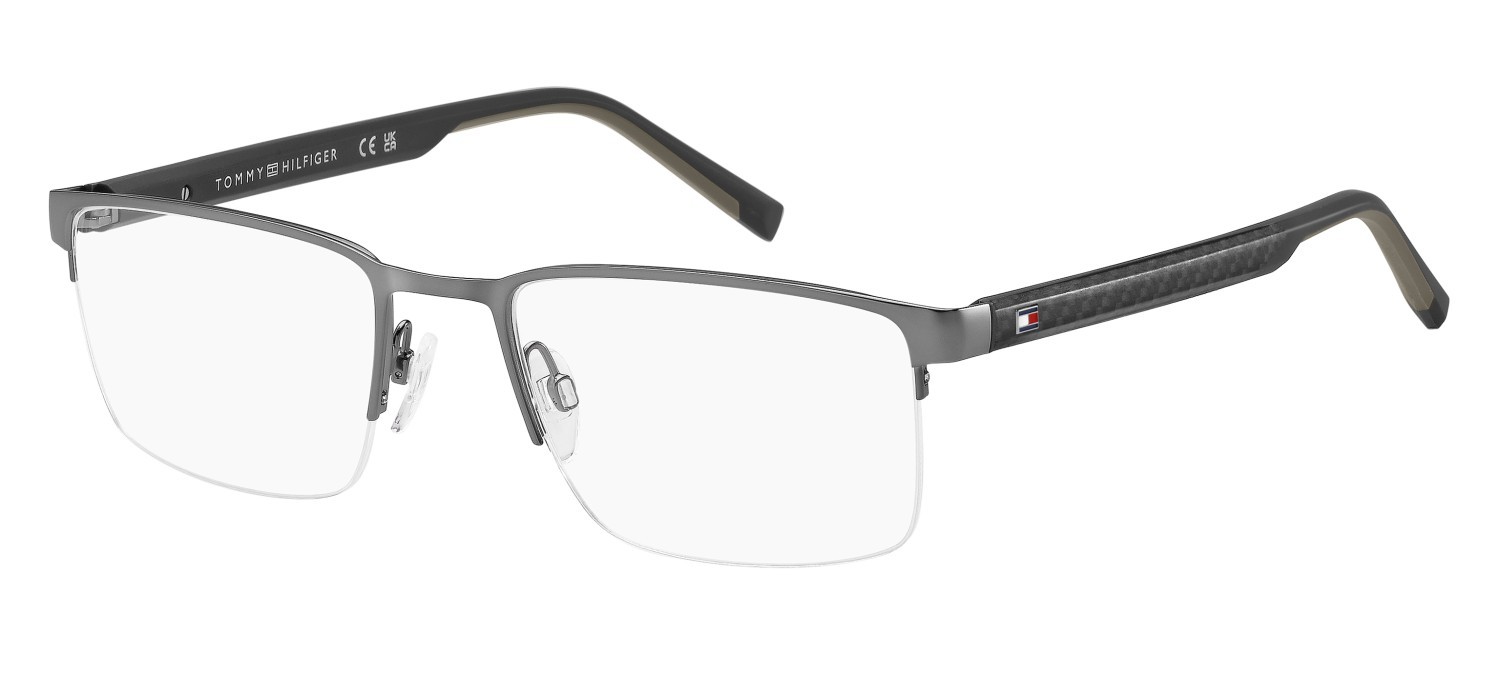 Eyeglasses Tommy Hilfiger Th 2316 111123 R80 color matte dark ruthenium shape rectangle 