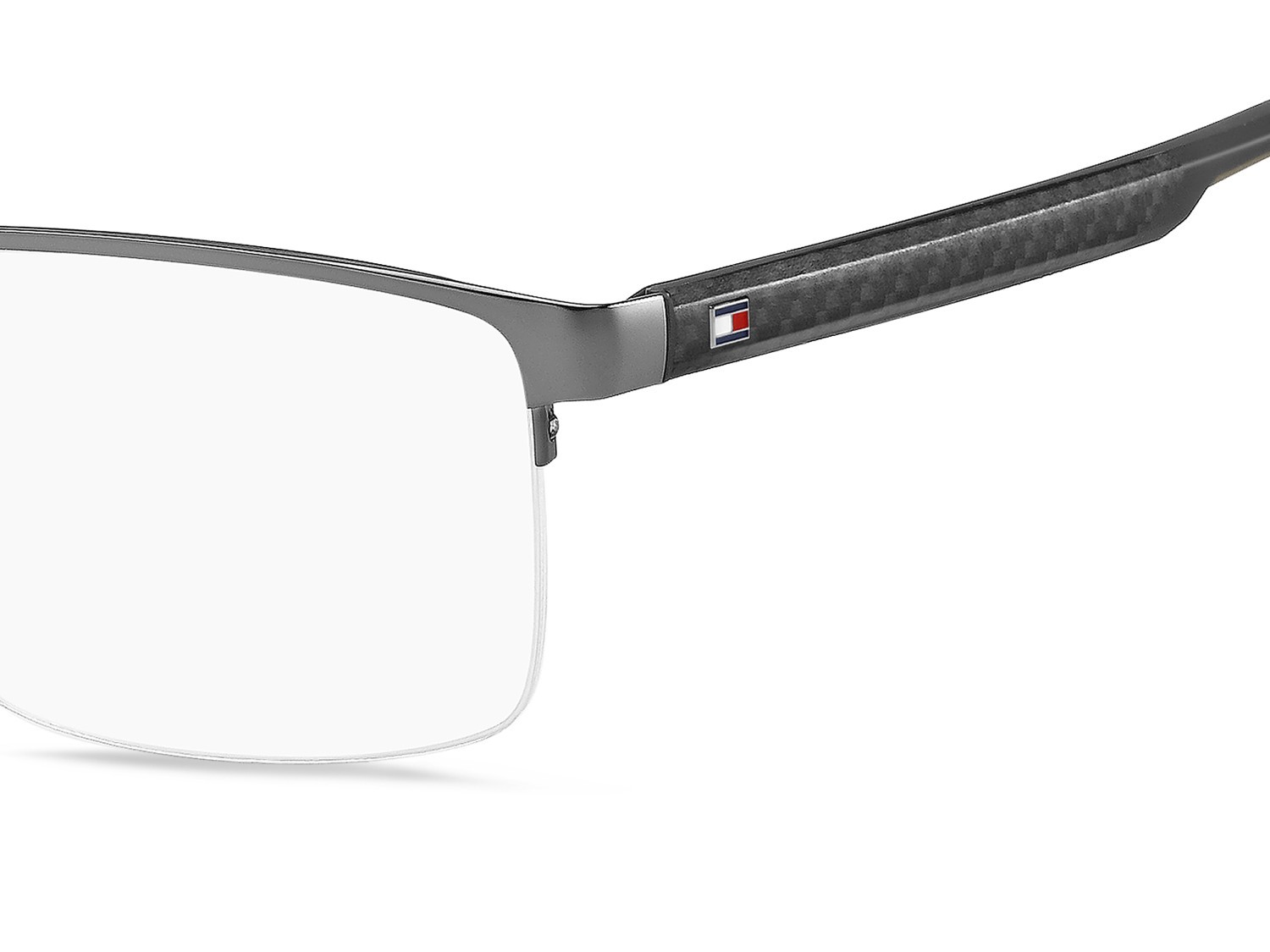 Eyeglasses Tommy Hilfiger Th 2316 111123 R80 color matte dark ruthenium shape rectangle 