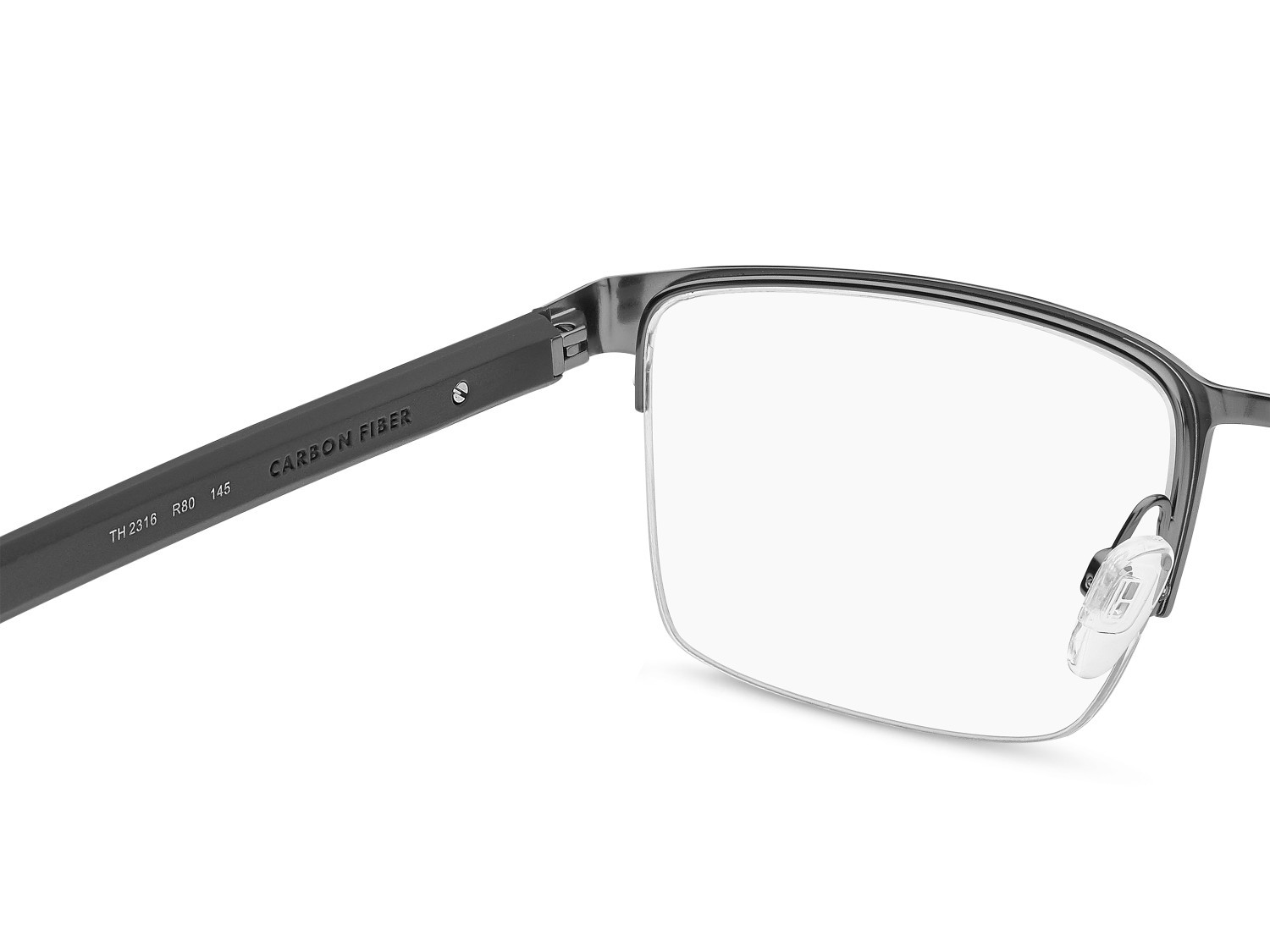 Eyeglasses Tommy Hilfiger Th 2316 111123 R80 color matte dark ruthenium shape rectangle 