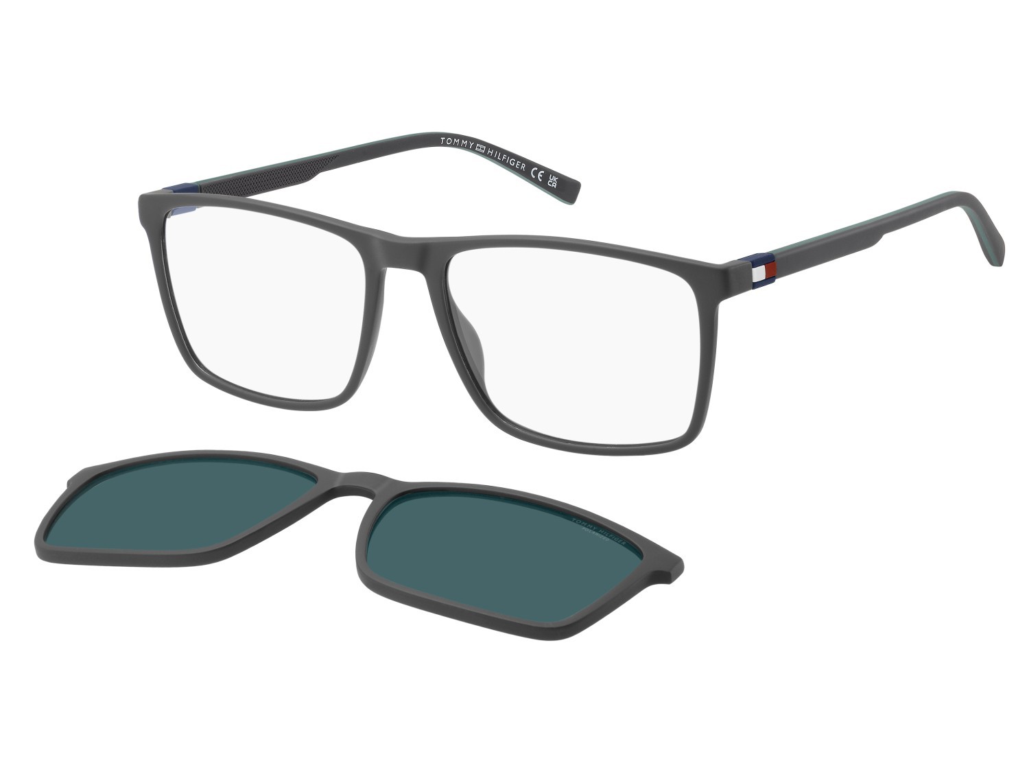 Occhiali da vista Tommy Hilfiger Th 2320/C 111166 KB7 colore grey forma quadrato lenti blue polarized