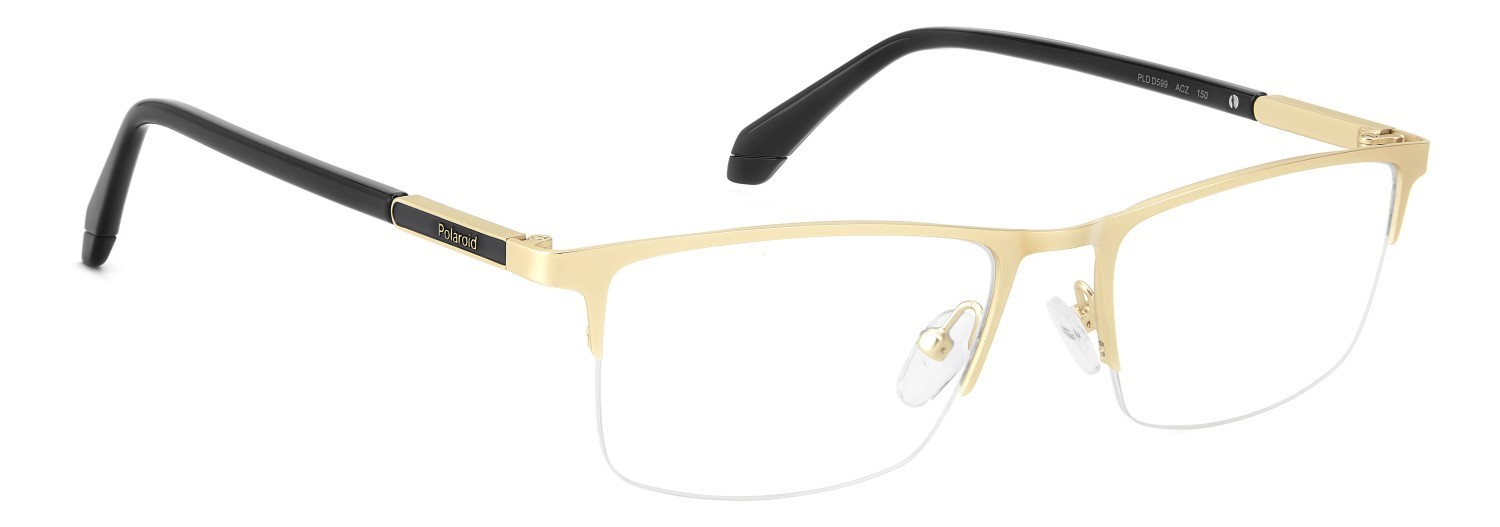 Eyeglasses Polaroid Pld D599 111224 AOZ color matte gold shape rectangle 