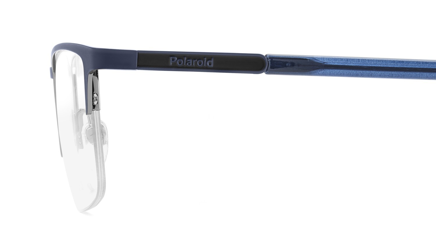 Eyeglasses Polaroid Pld D599 111224 KU0 color matte blue ruthenium shape rectangle 