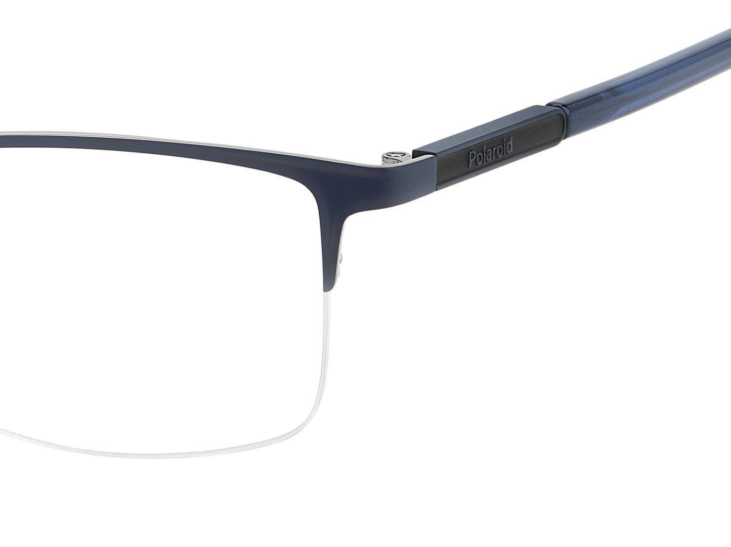 Eyeglasses Polaroid Pld D599 111224 KU0 color matte blue ruthenium shape rectangle 