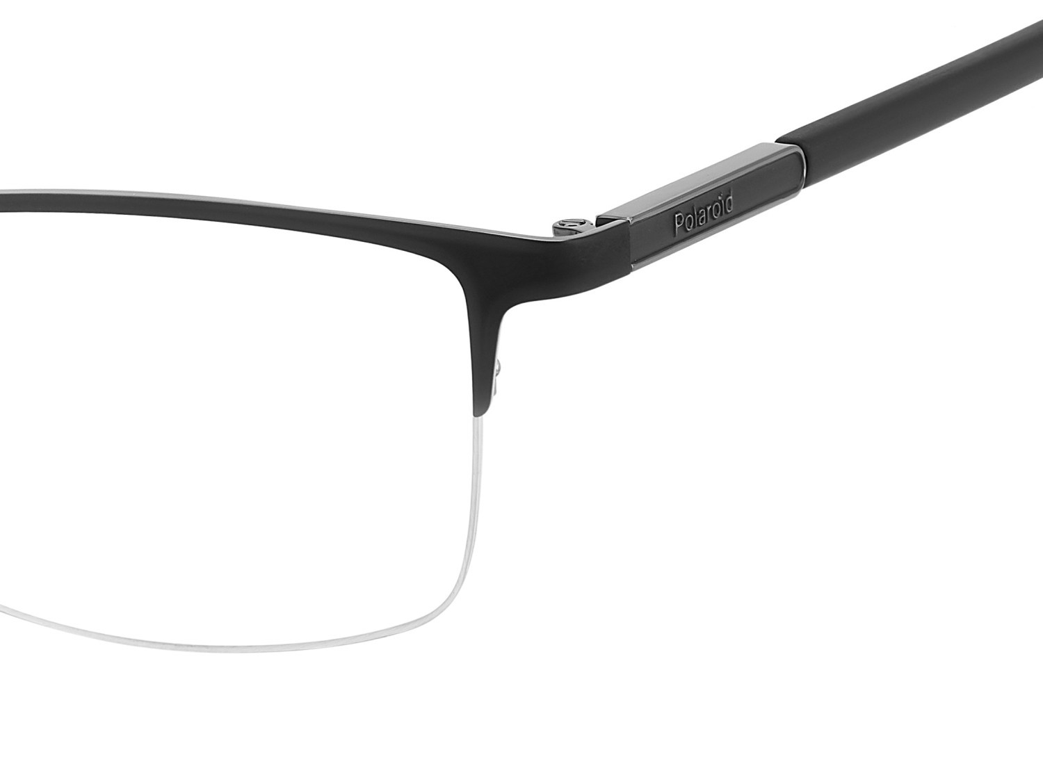 Eyeglasses Polaroid Pld D599 111224 RZZ color matte black dark ruthenium shape rectangle 