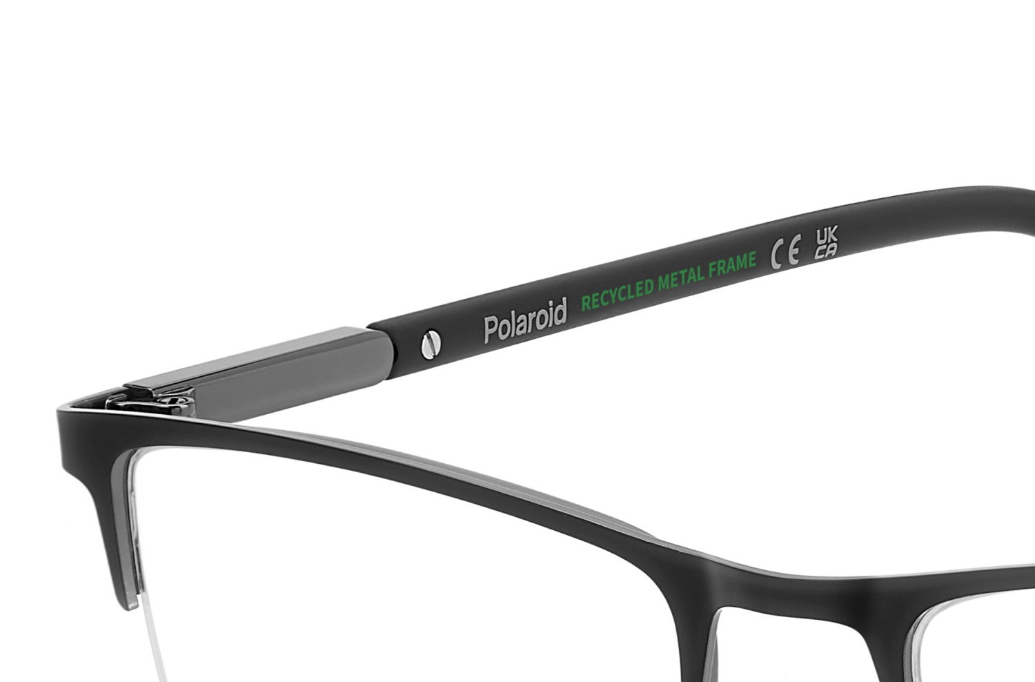 Eyeglasses Polaroid Pld D599 111224 RZZ color matte black dark ruthenium shape rectangle 