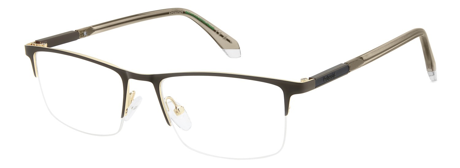 Eyeglasses Polaroid Pld D599 111224 UFM color matte brown gold shape rectangle 