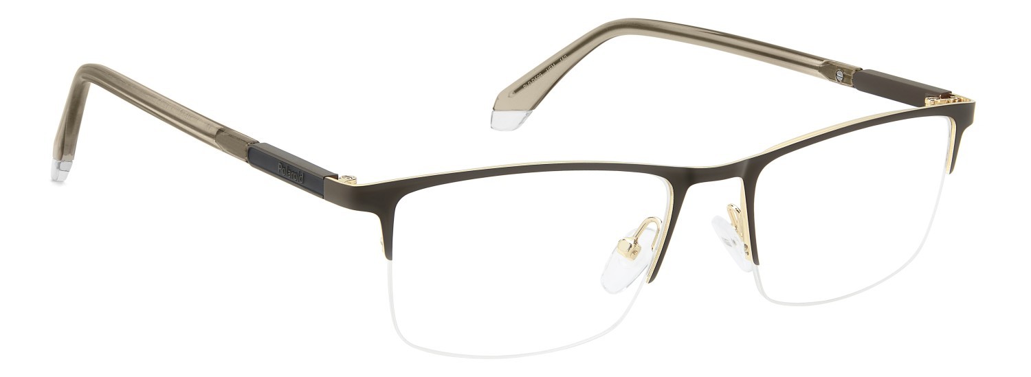 Eyeglasses Polaroid Pld D599 111224 UFM color matte brown gold shape rectangle 