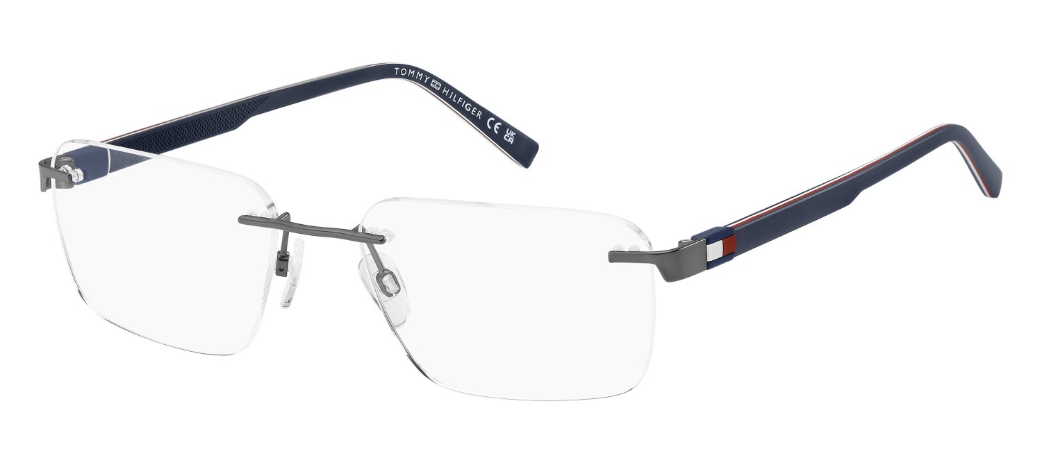 Eyeglasses Tommy Hilfiger Th 2323 111242 R80 color matte dark ruthenium shape rectangle 
