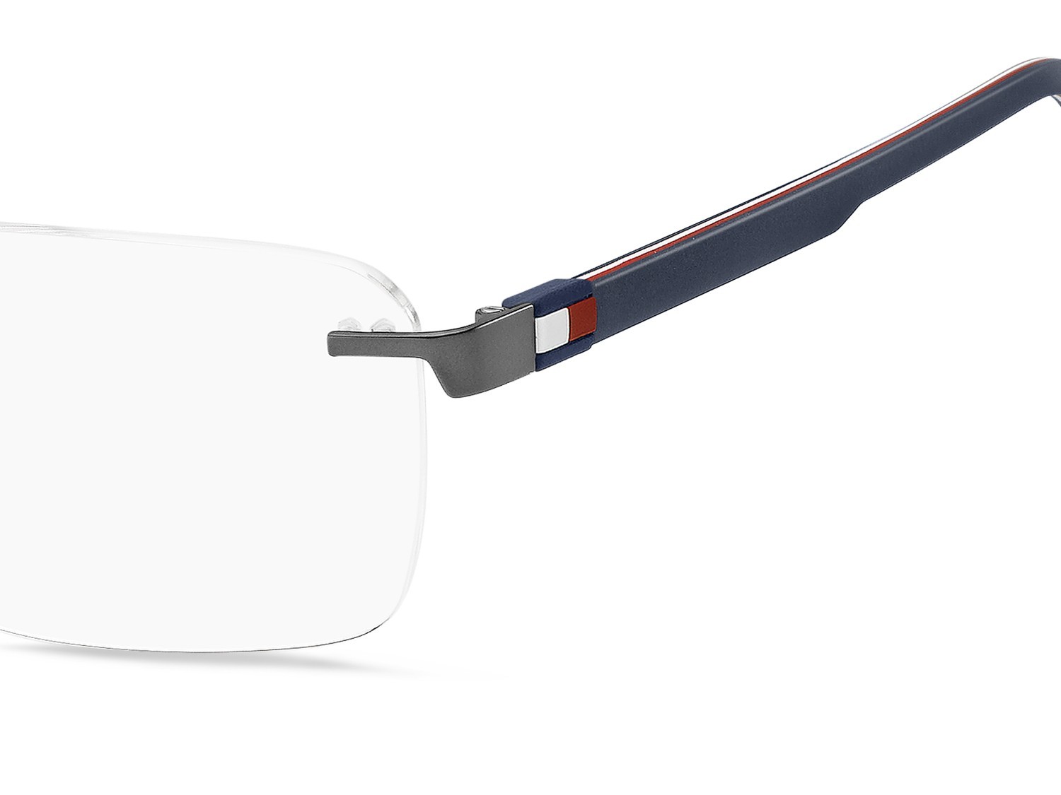 Eyeglasses Tommy Hilfiger Th 2323 111242 R80 color matte dark ruthenium shape rectangle 