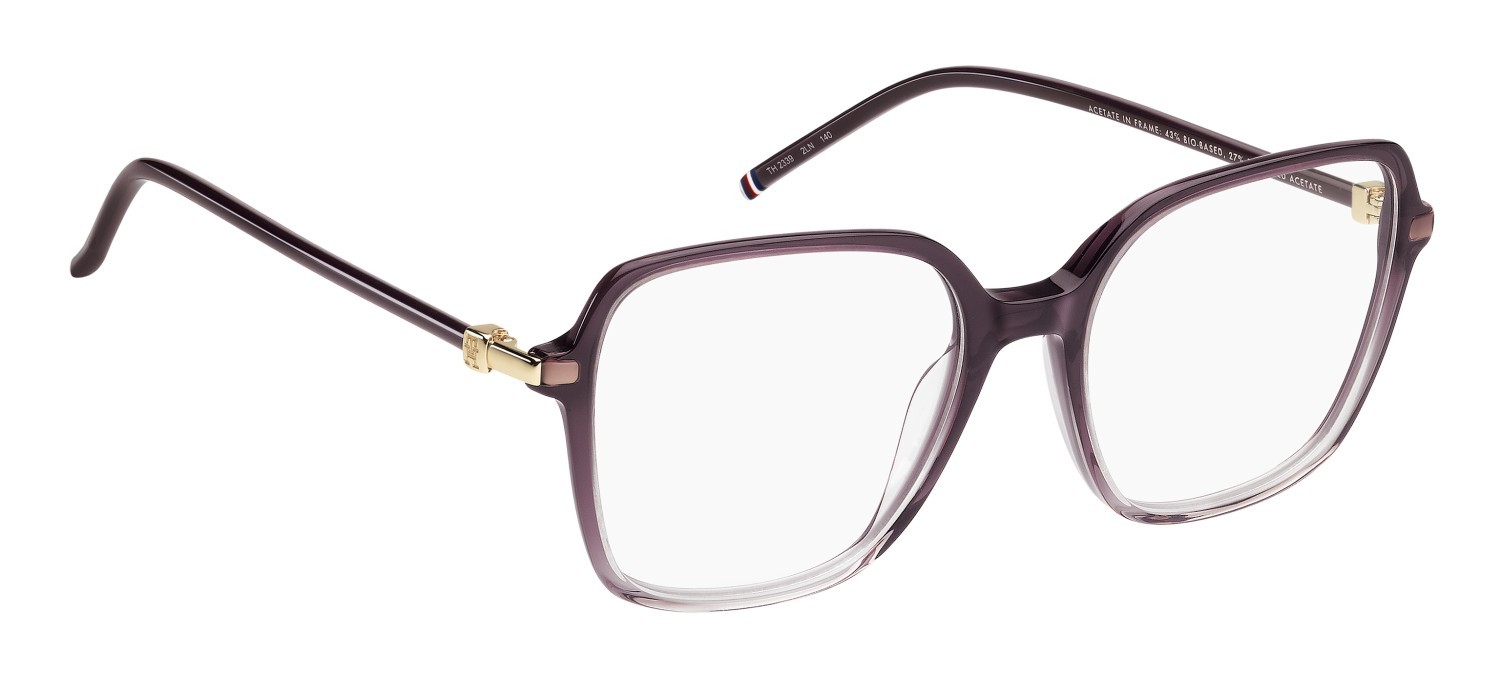 Occhiali da vista Tommy Hilfiger Th 2339 111243 2LN colore shaded burgundy pink forma quadrato 