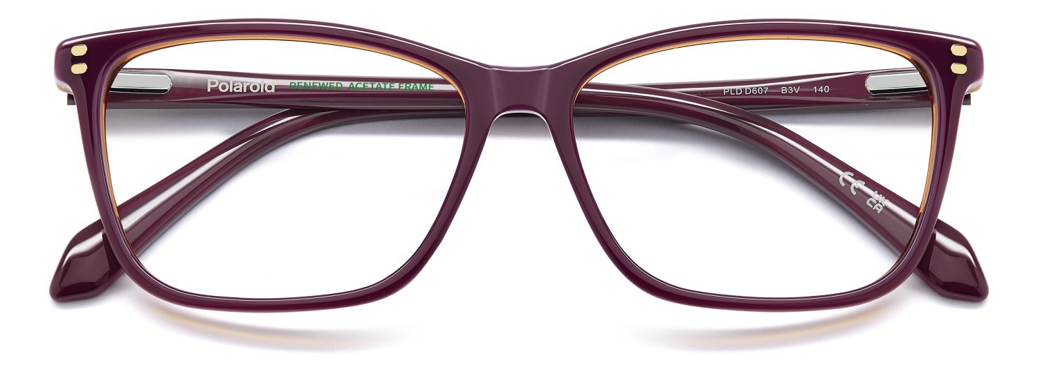 Brillen Polaroid Pld D607 111299 B3V farbe violet form cat-eye 