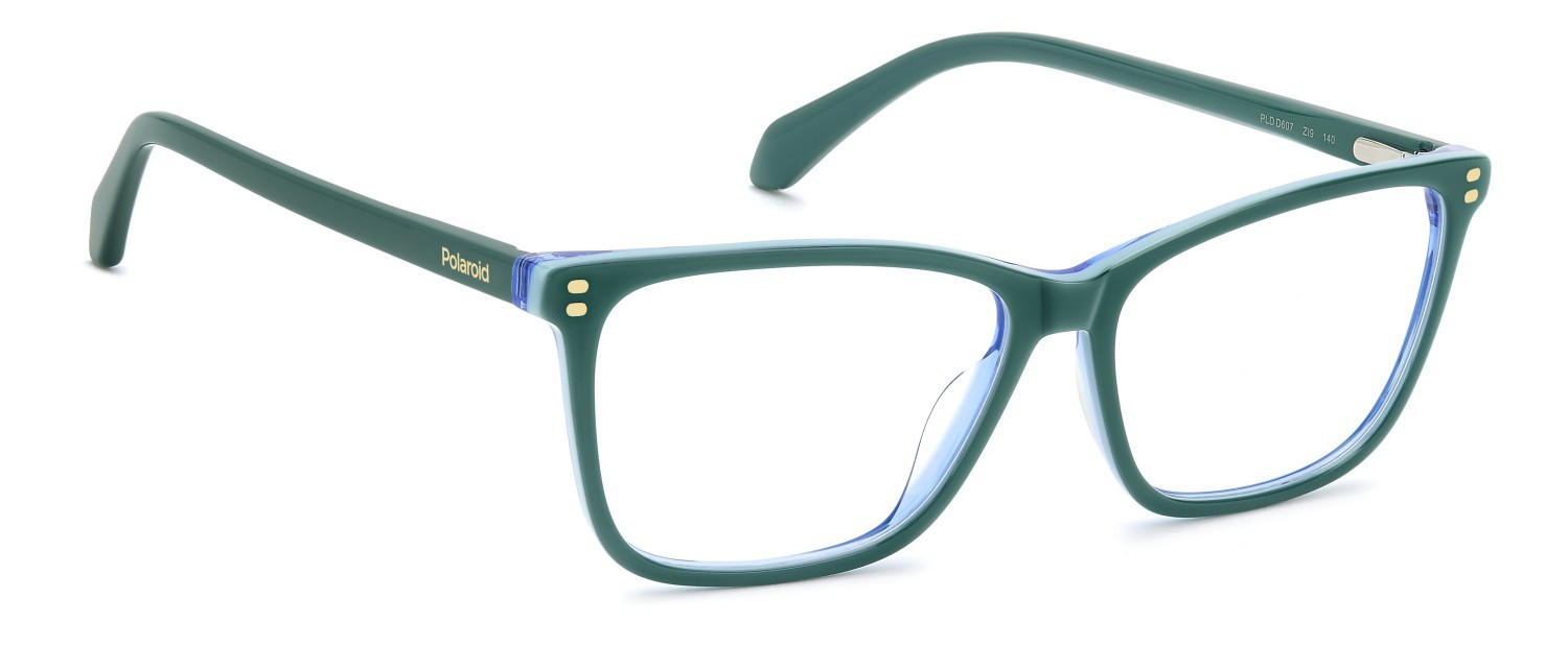 Eyeglasses Polaroid Pld D607 111299 ZI9 color teal shape cat eye 