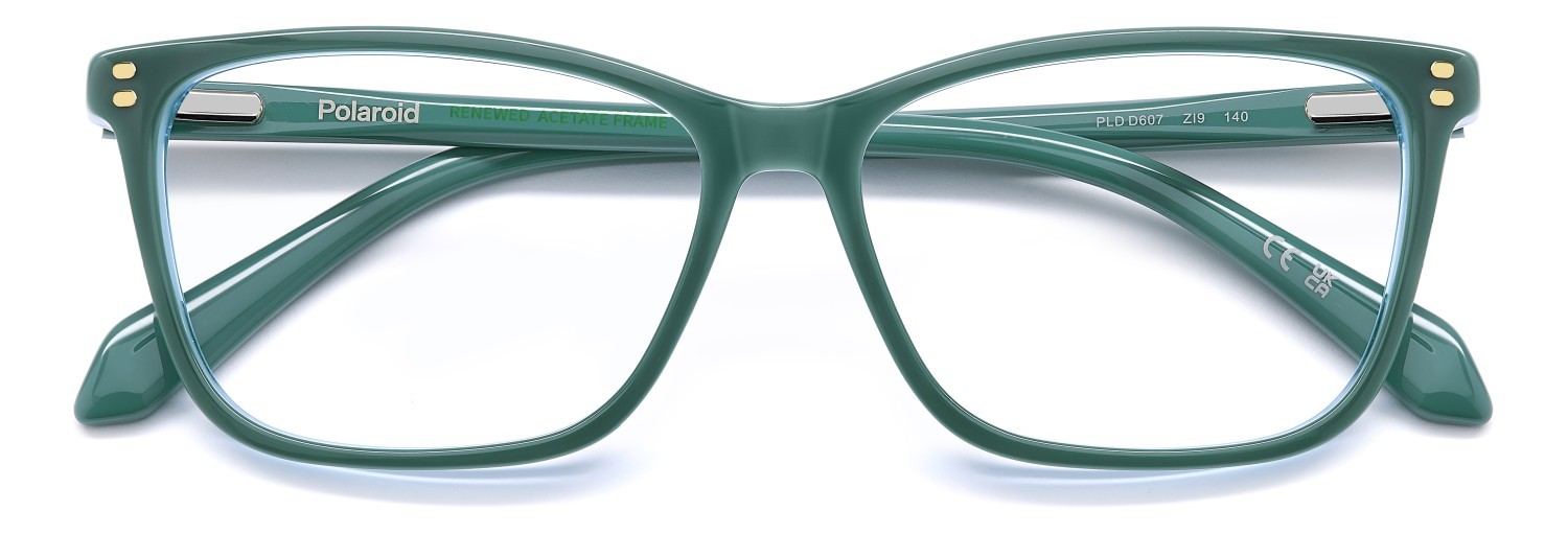 Eyeglasses Polaroid Pld D607 111299 ZI9 color teal shape cat eye 