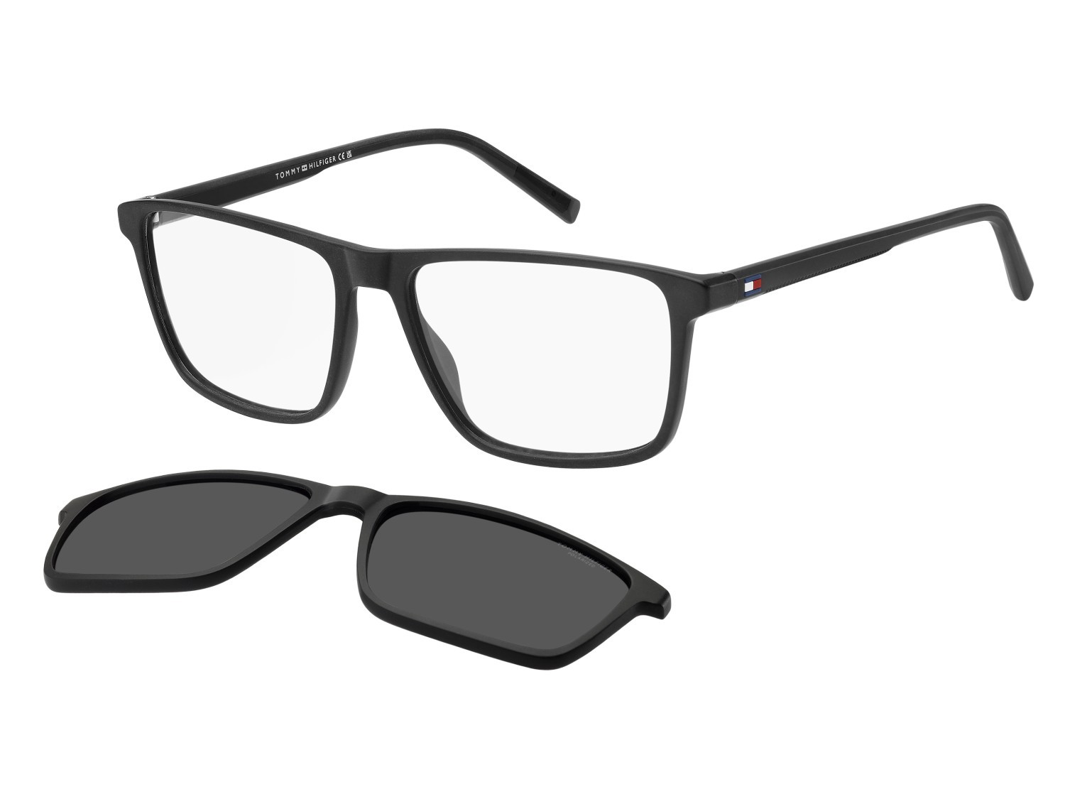 Occhiali da vista Tommy Hilfiger Th 2326/C 111365 807 colore black forma rettangolare lenti grey polarized