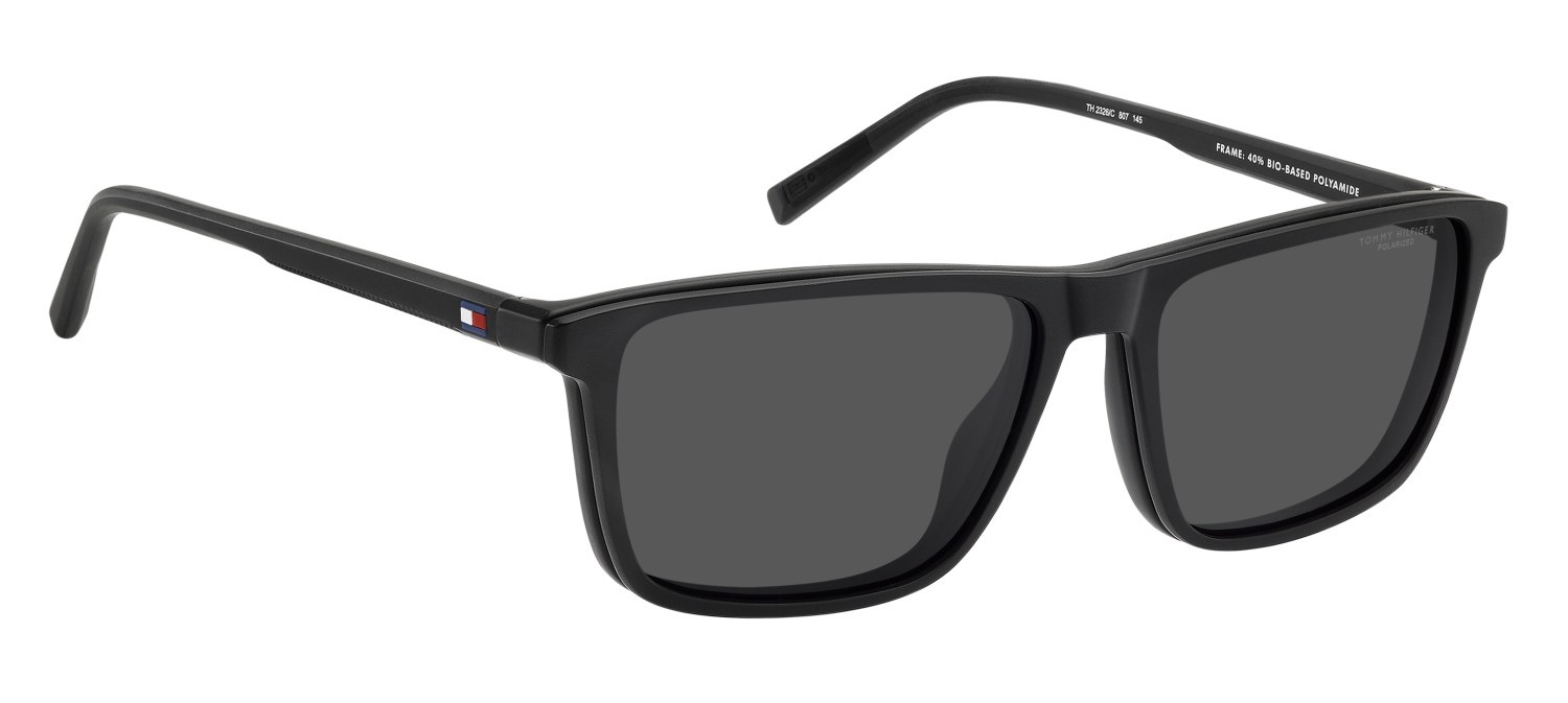 Occhiali da vista Tommy Hilfiger Th 2326/C 111365 807 colore black forma rettangolare lenti grey polarized