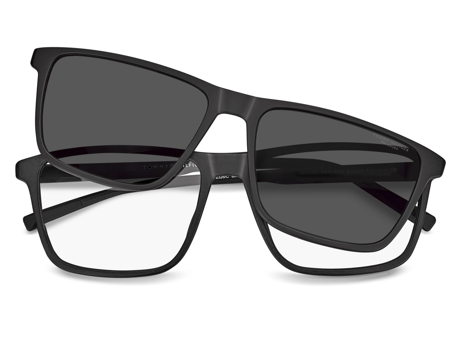 Occhiali da vista Tommy Hilfiger Th 2326/C 111365 807 colore black forma rettangolare lenti grey polarized