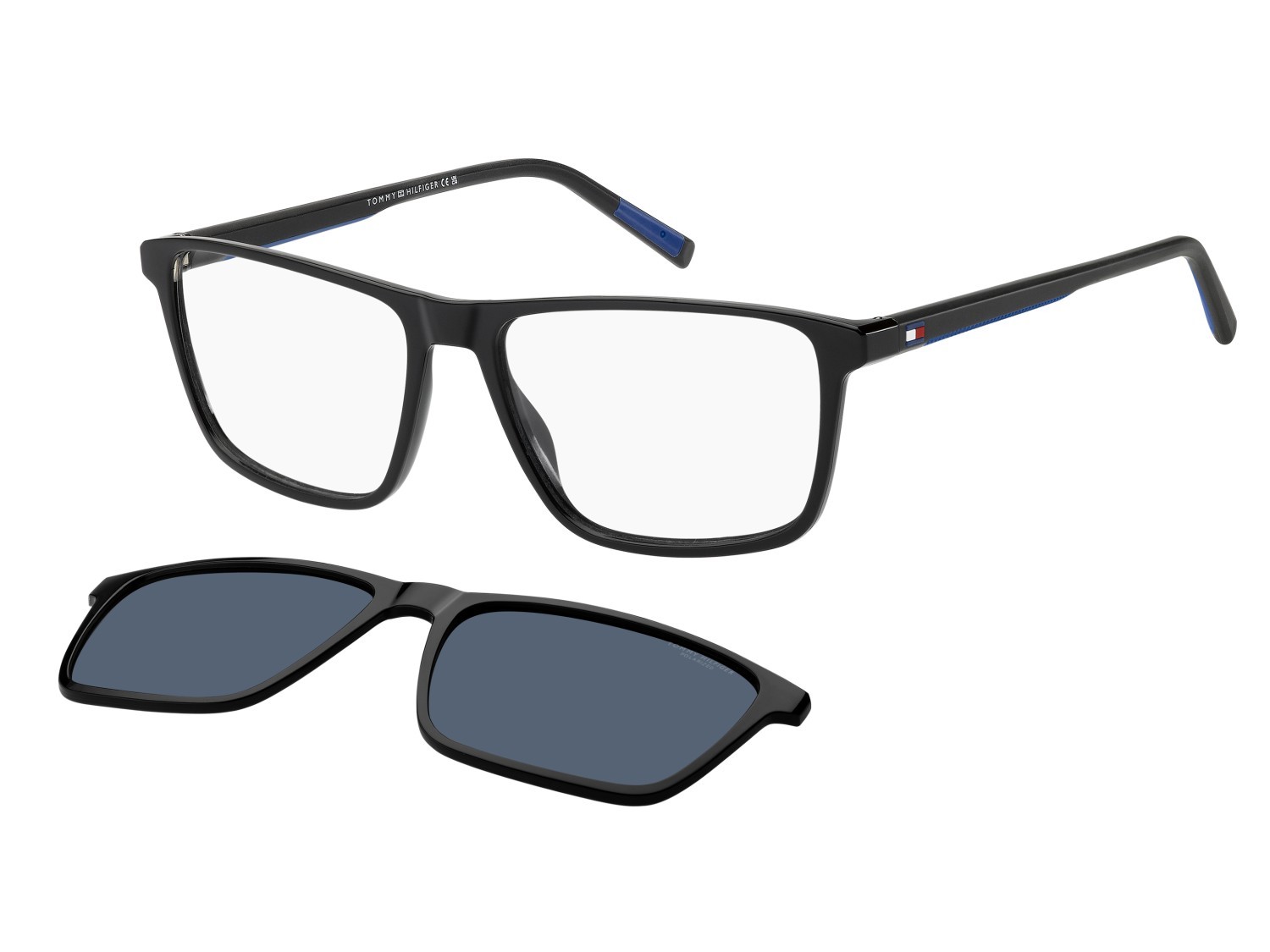 Occhiali da vista Tommy Hilfiger Th 2326/C 111365 D51 colore black blue forma rettangolare lenti blue polarized
