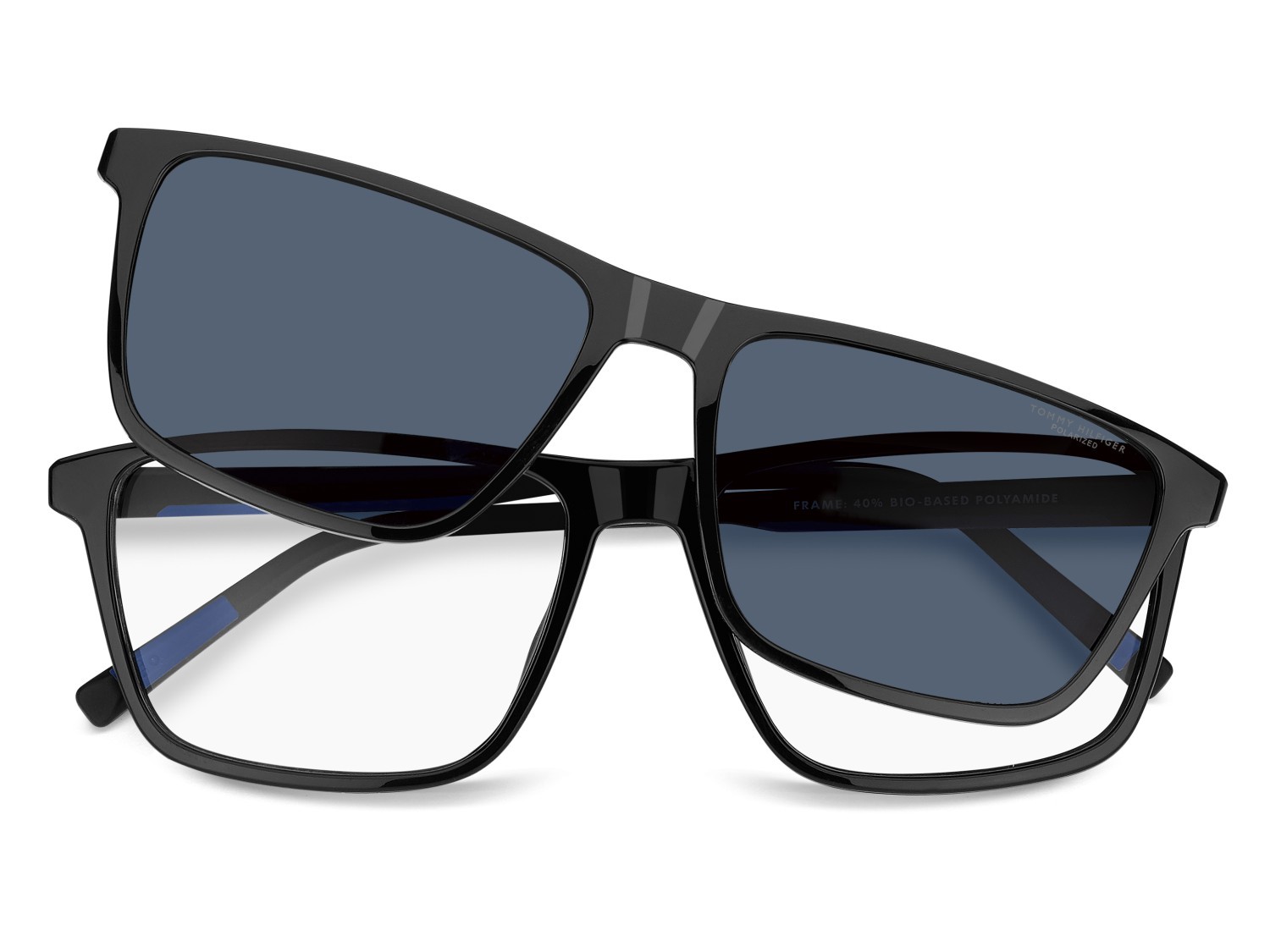 Occhiali da vista Tommy Hilfiger Th 2326/C 111365 D51 colore black blue forma rettangolare lenti blue polarized