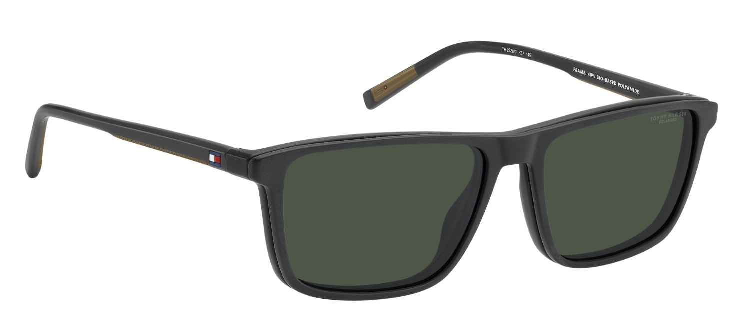 Eyeglasses Tommy Hilfiger Th 2326/C 111365 KB7 color grey shape rectangle lenses green polarized